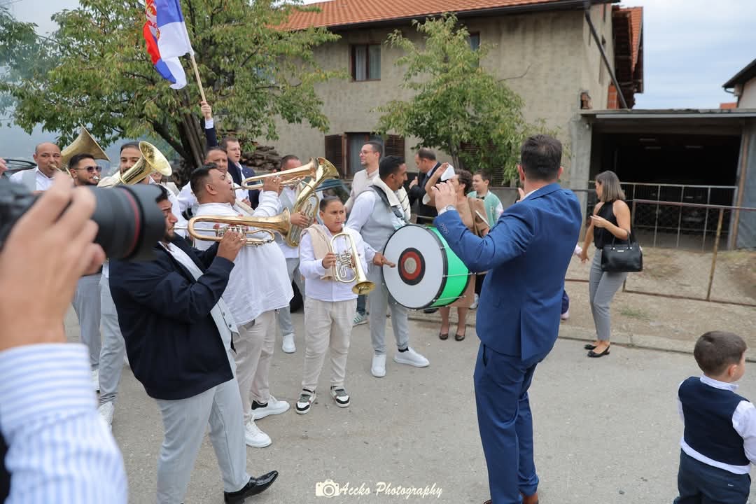 Trubači u centru proslave u Aranđelovcu